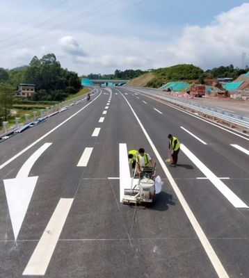 गर्म पिघल थर्मोप्लास्टिक रोड मार्किंग पेंट पीला रंग चिकनी और प्रवाह