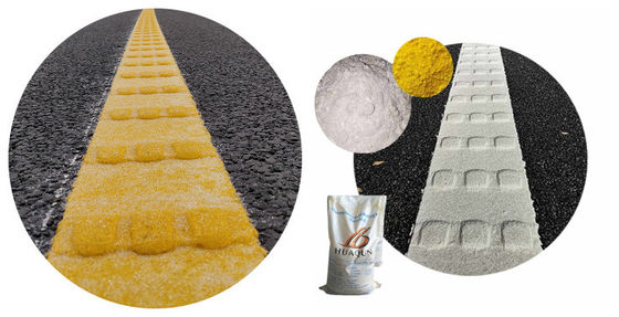 तेजी से सूखने के लिए मजबूत पहनने के प्रतिरोध मजबूत आसंजन उच्च गुणवत्ता अनुकूलन योग्य सफेद पीला उत्तल थर्मोप्लास्टिक सड़क अंकन पेंट निर्माता